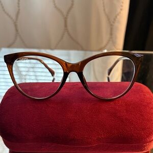 Gucci Brown Tortoiseshell Cat-Eye Glasses